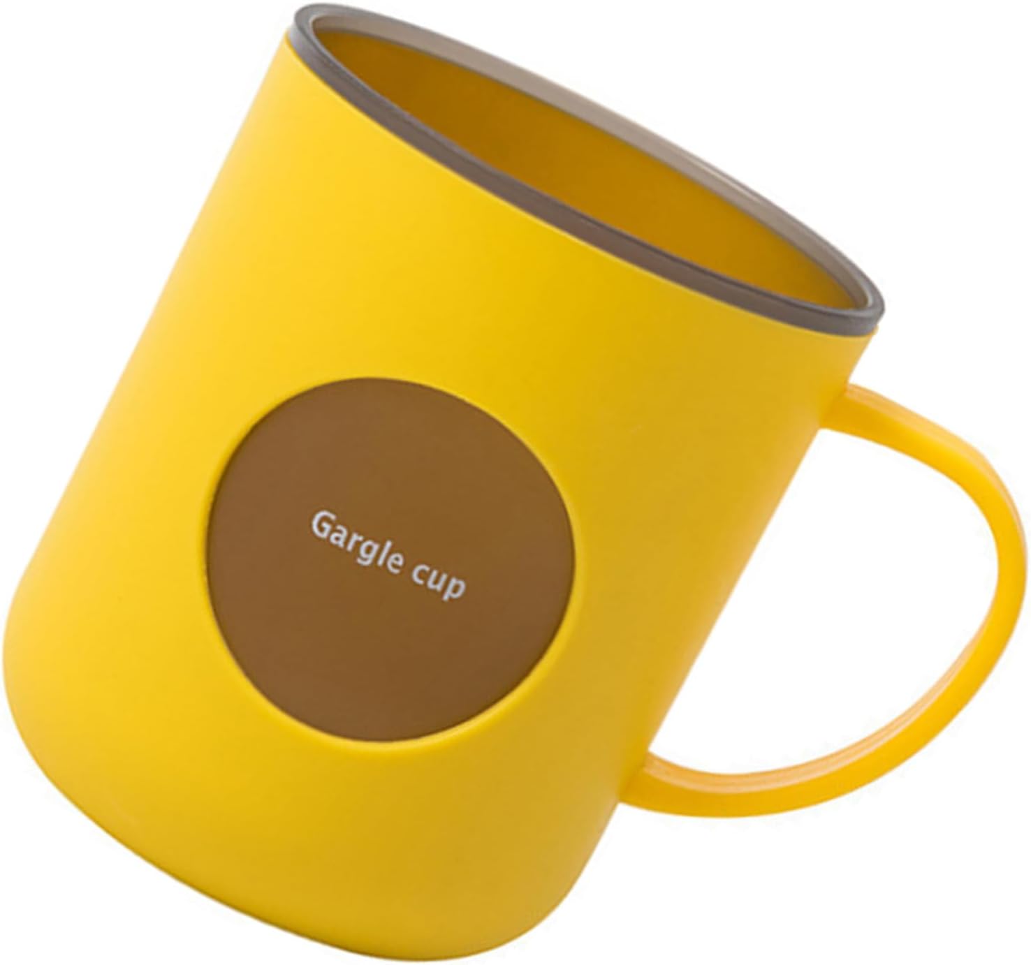 HERCHR Bathroom Tumbler Cup with Handle Yellow