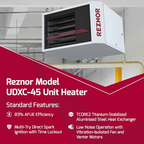 Reznor 45000 BTU Propane Garage Heater with B-Vent Kit