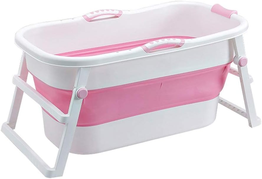 TEMKIN Folding Bathtub with Non-Slip Handrail
