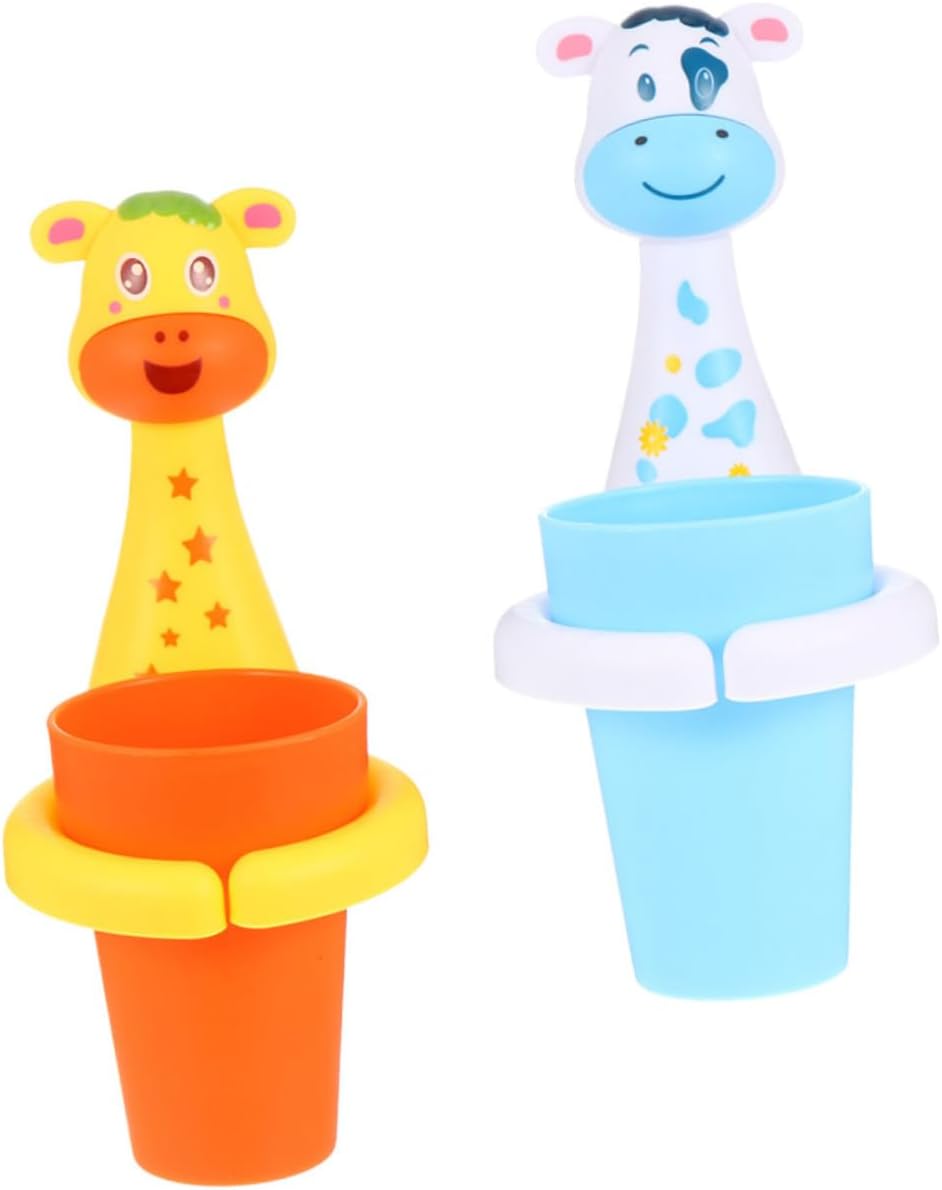 IMIKEYA Cartoon Animal Toothbrush Holder Set