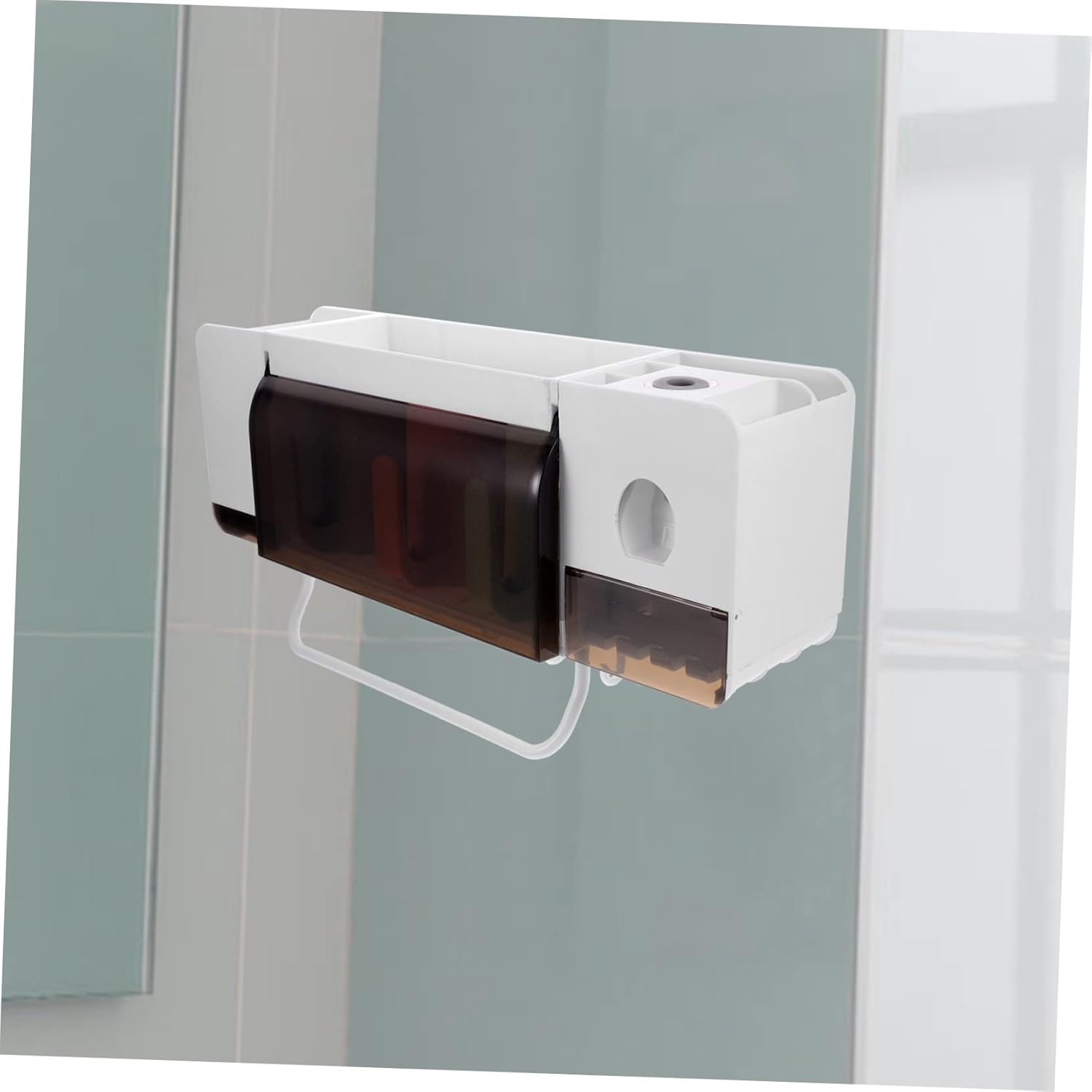 HOOTNEE Multi-Functional Wall-Mounted Toothbrush Holder Organizer