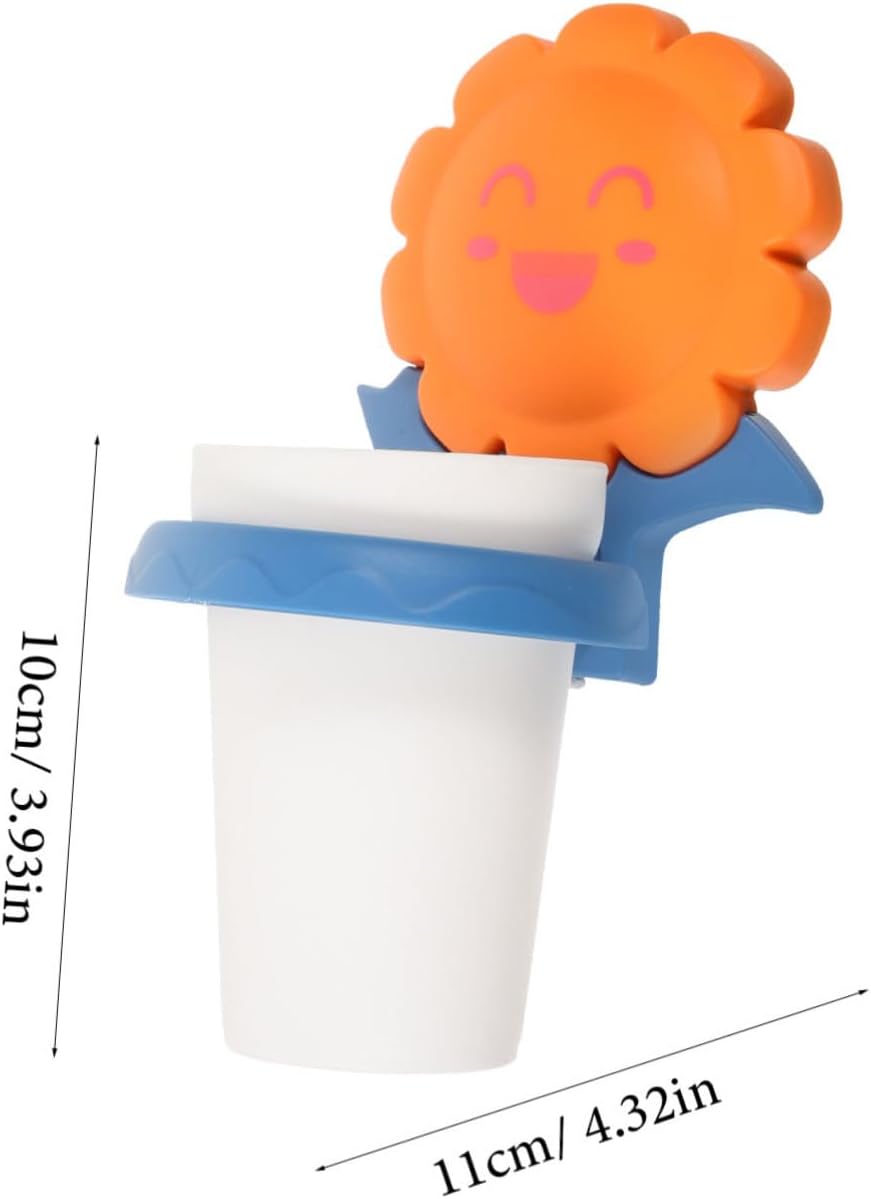LIFKOME Cartoon Toothbrush Cup Rack Wall-Mounted Organizer 1