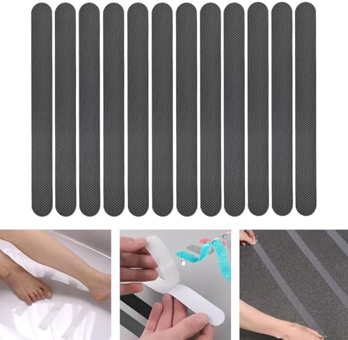 12Pcs Gray Non Slip Stickers for Bath Tub Showers Floors