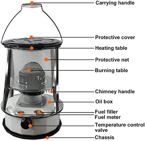 Kerosene Stove Heater 6L Portable Windproof Efficient for Tent and Camping