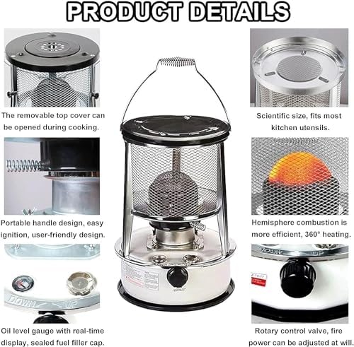 MDybf Kerosene Stove Heater 6L Portable Stainless Steel