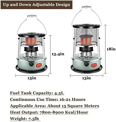 Kerosene Stove Heater with Adjustable Height and Oil Gauge