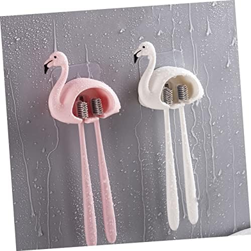 Flamingo Toothbrush Holder Wall Mount Storage Rack