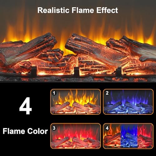 Innoflame 24 Electric Fireplace Heater with Remote and Timer