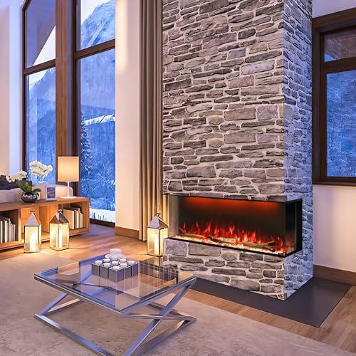 Masarflame 42 Electric Fireplace with WiFi Alexa Timer Thermostat