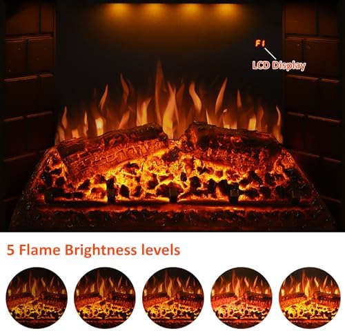 Valuxhome Electric Fireplace with Fire Crackling Sound and Overheating Protection