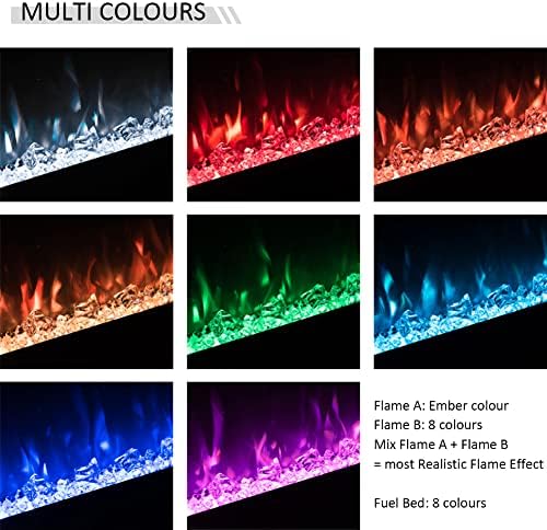 Legend Flame 33 W Electric Fireplace with Log Set Crystal Stone