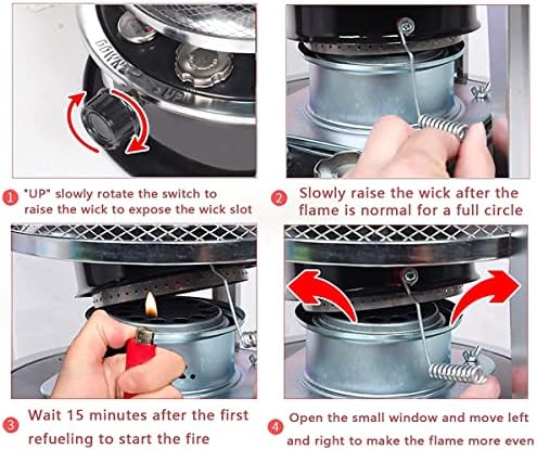 Bcofo Kerosene Heater Stainless Steel Portable Indoor Non Electric