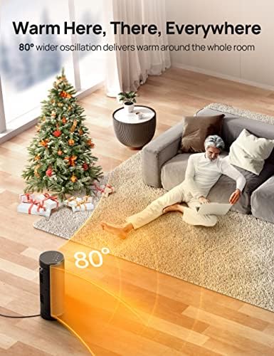 Rellorus Fast Heating Electric Space Heater with Remote and Thermostat 1