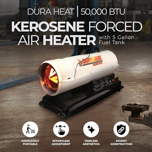 Dura Heat DFA50 50K BTU Kero Forced Air Heater with Carry Handle