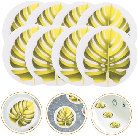 HOLIDYOYO 1Set Leaf Shape Non-Slip Bathtub Stickers