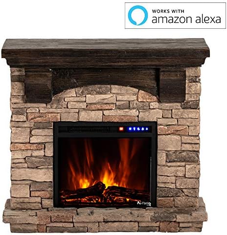 Kodiak LED Electric Fireplace Stove - Remote Control - 3D Log Fire