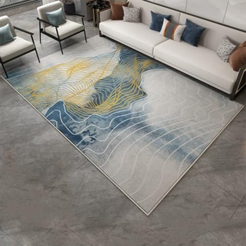 Modern Machine Washable Heated Area Rug with Timer