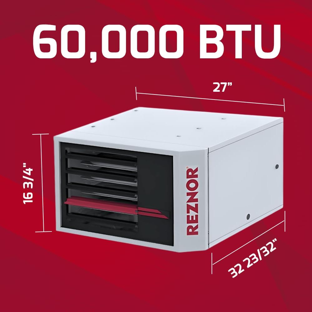 Reznor 60000 BTU Natural Gas Heater Indoor Use