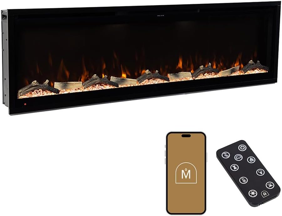 Modern Ember Aerus 60 Inch Smart Linear Electric Fireplace