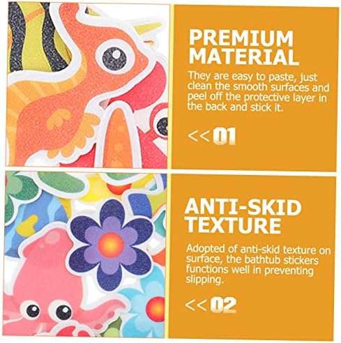 Yardenfun 1Set Life Slip Bathtub Stickers with Scrapers