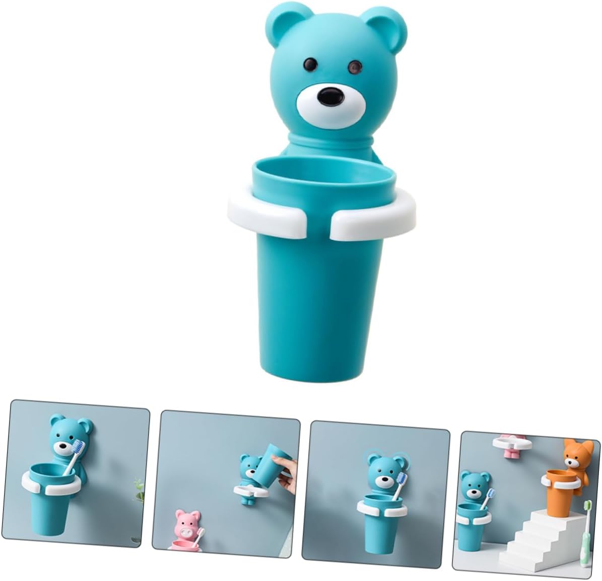 Wall Mounted Toothbrush Holder with Cartoon Design