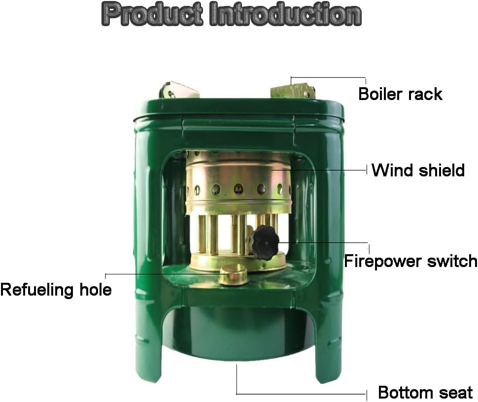 Outdoor Kerosene Heater with Green Glass Burner