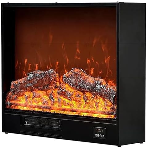 ZXDRYBHD Electric Fireplace Heater with Realistic Fire 80cm