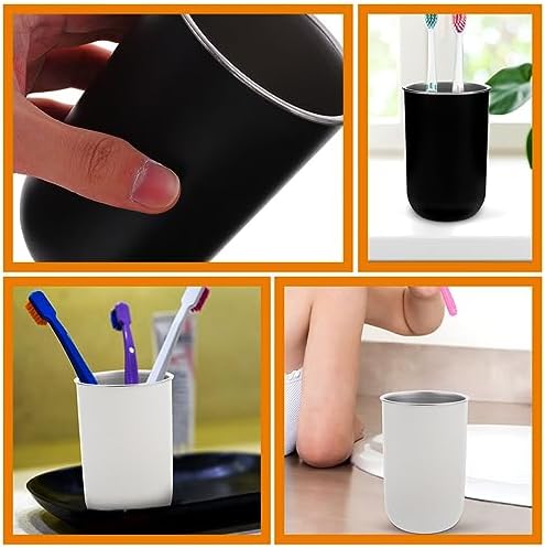 HOLIDYOYO 2-Piece Toothbrush Holder Set Stainless Steel Travel Tumbler
