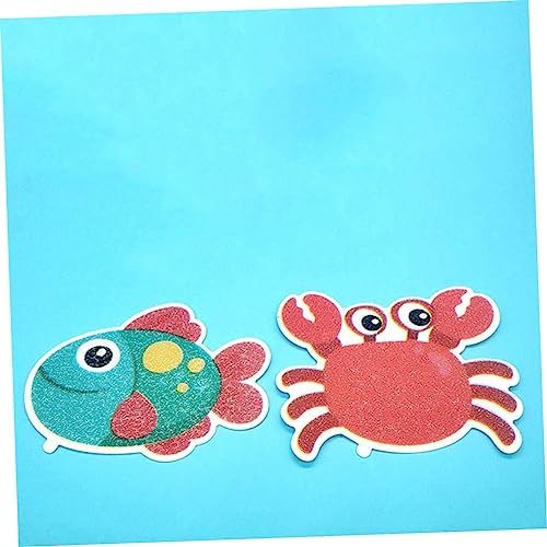 ULTECHNOVO Non-Slip Bath Stickers 5pcs Crab Design