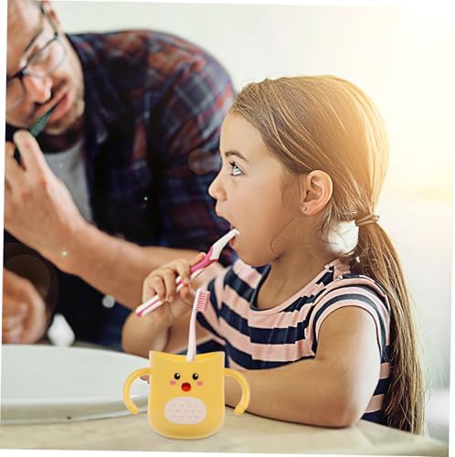Unbreakable Kids Tooth Brush Cup with Cartoon Holder