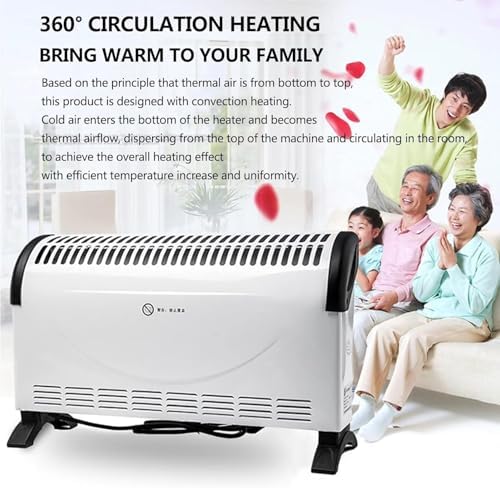 CLEIPENG 360 Circulation Electric Wall Mounted Space Heater with Adjustable Tat