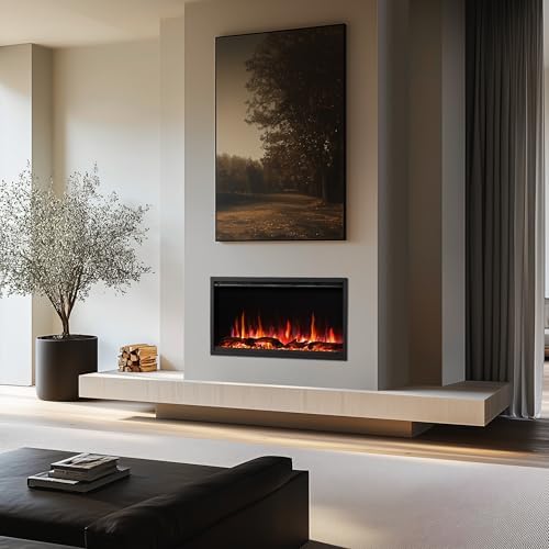 PuraFlame Herman 36 Inch Smart Electric Fireplace