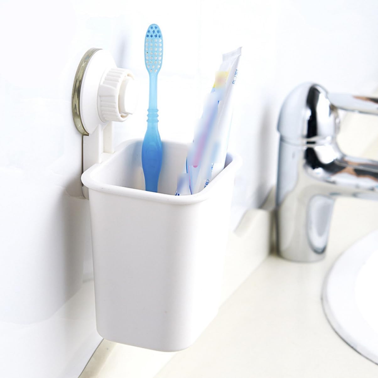 Wall Mounted Toothbrush Holder No Drilling Required