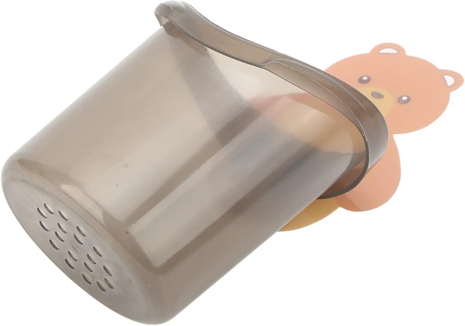 Wall Mounted Toothbrush Holder with Storage Gray