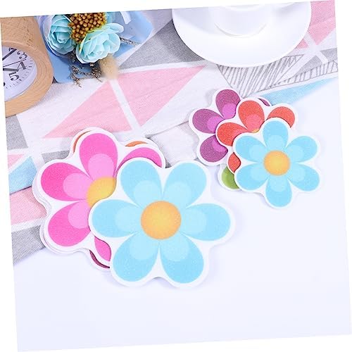 PRETYZOOM 10Pcs Colorful Flower Bath Non-Slip Stickers
