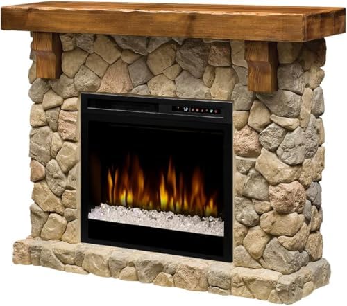 DIMPLEX Fieldstone Electric Fireplace with Mantel