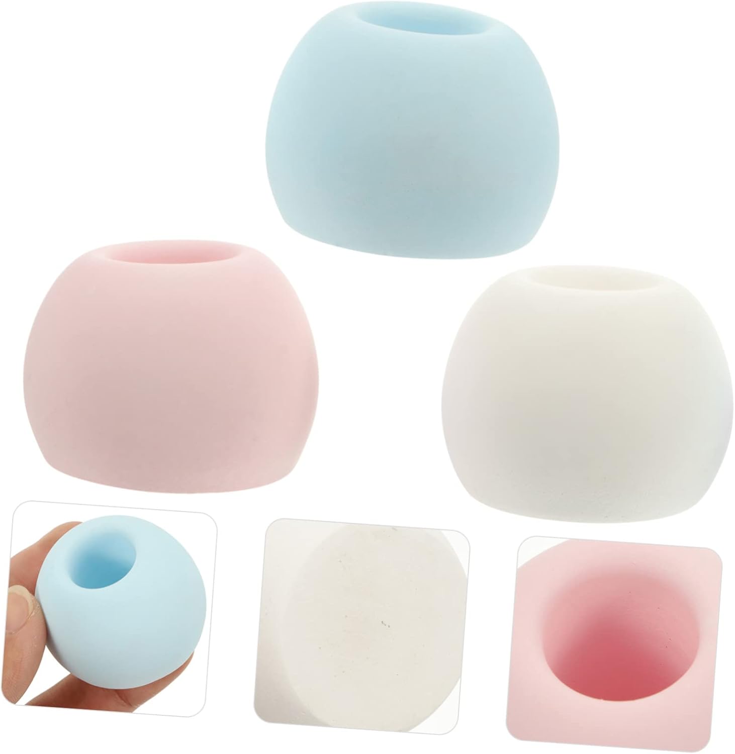 3 Pack Modern Waterproof Toothbrush Holder for Bathroom Kitchen