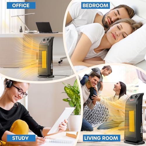 ECOWELL 18 Tower Heater with 3 Modes and Thermostat