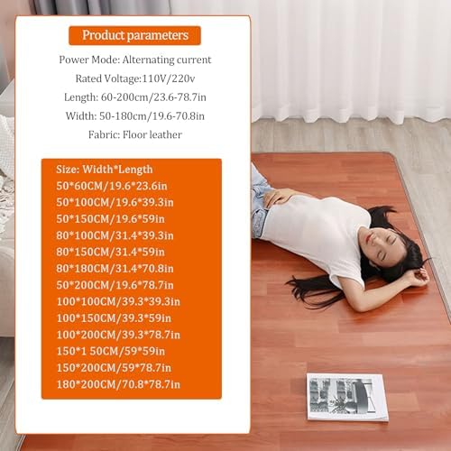 Labasuan Electric Floor Mat Under Desk 180x200CM Heated Pad