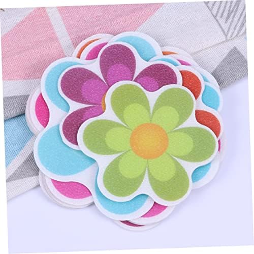 PRETYZOOM 10Pcs Colorful Flower Bath Non-Slip Stickers