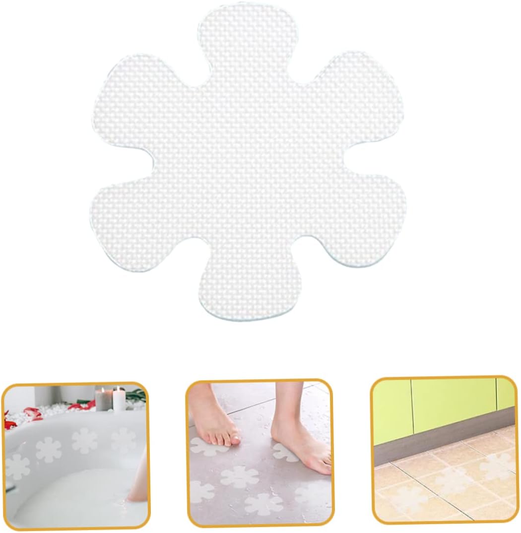 SWOOMEY 12pcs Flower Non-Slip Stickers for Safe Walking in Bathrooms