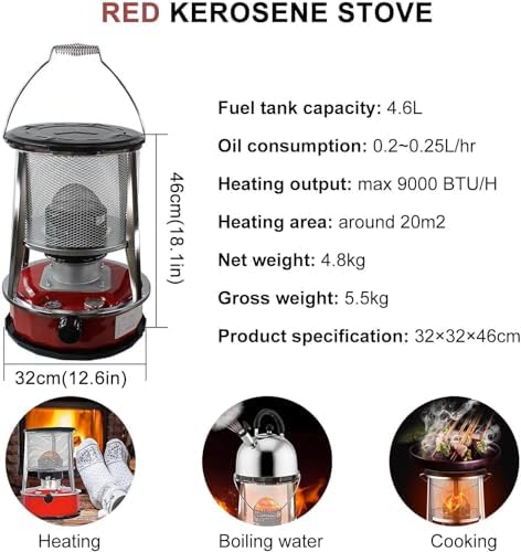 Portable Kerosene Stove with 2600W Heating Power