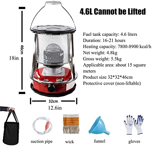 DuANgu 46L Kerosene Heater - Indoor Outdoor Portable with Stove Bag
