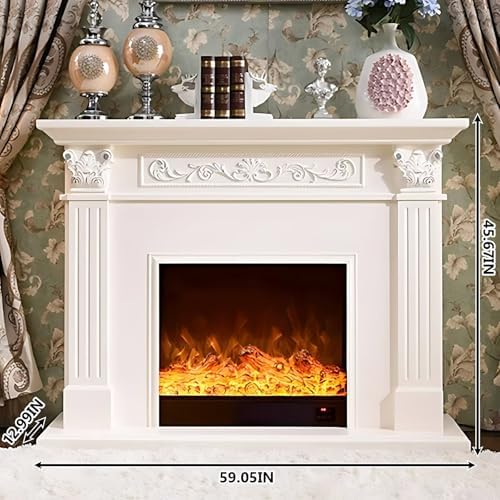Aihm-Lon Electric Fireplace with Mantel and TV Console