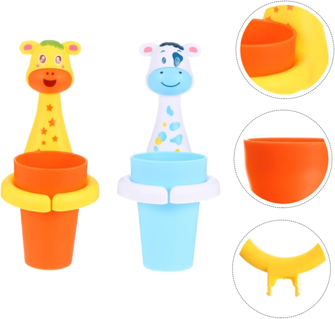 IMIKEYA Cartoon Animal Toothbrush Holder Set