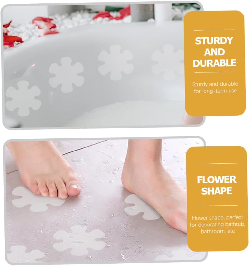 12pcs Self Adhesive Flower Shower Stickers for Bathtubs Kitchens and Stairs