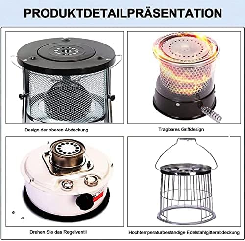 GBHJJ Kerosene Heater 6L Portable Indoor Use with Stove Bag