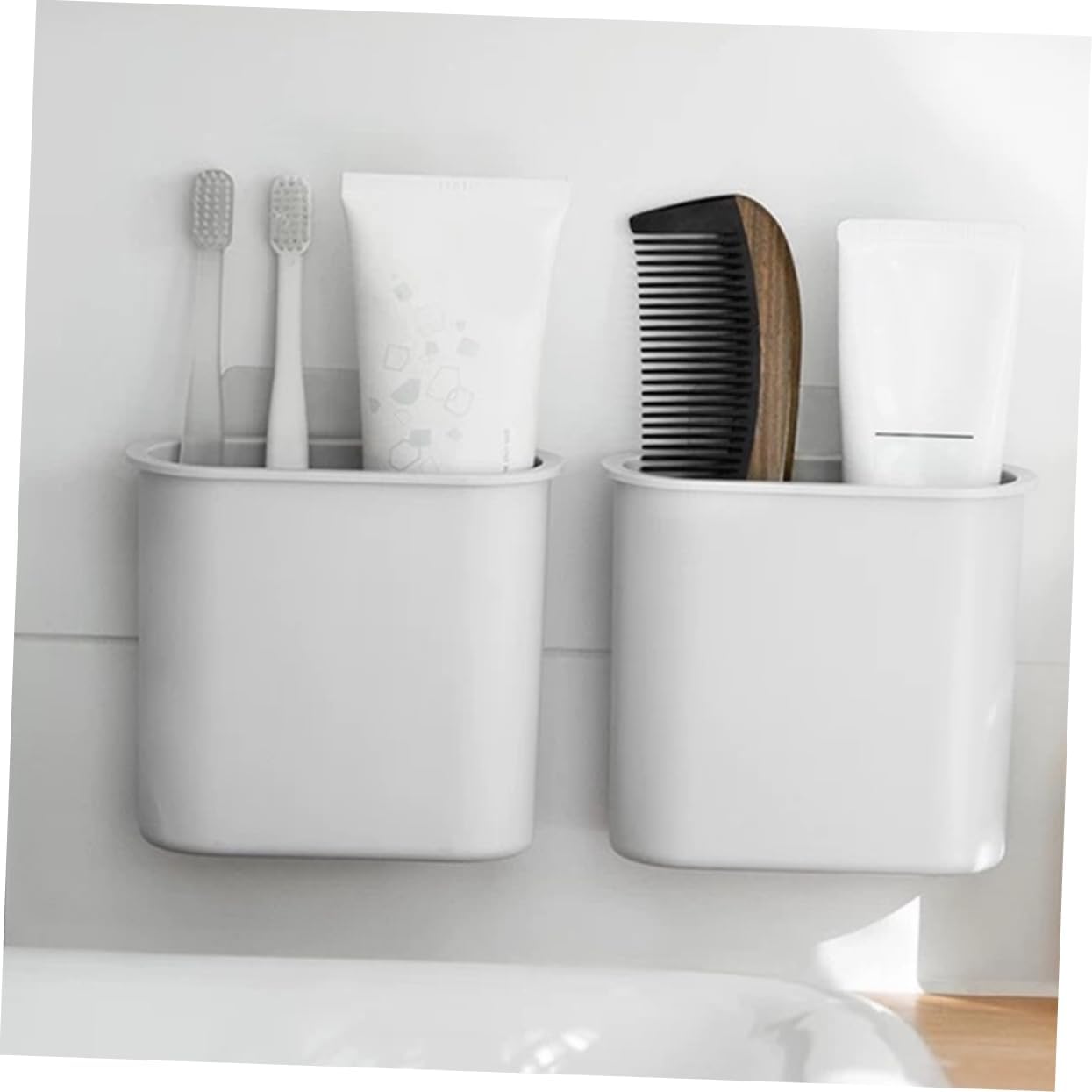 Hoement Wall Toothbrush Holder with Drainage