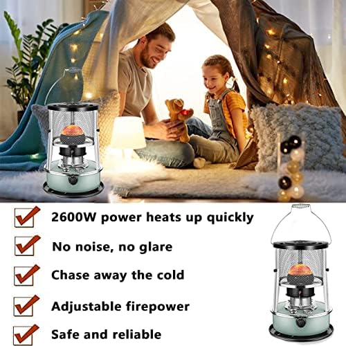 Bcofo Kerosene Heater Stainless Steel Portable Indoor Non Electric
