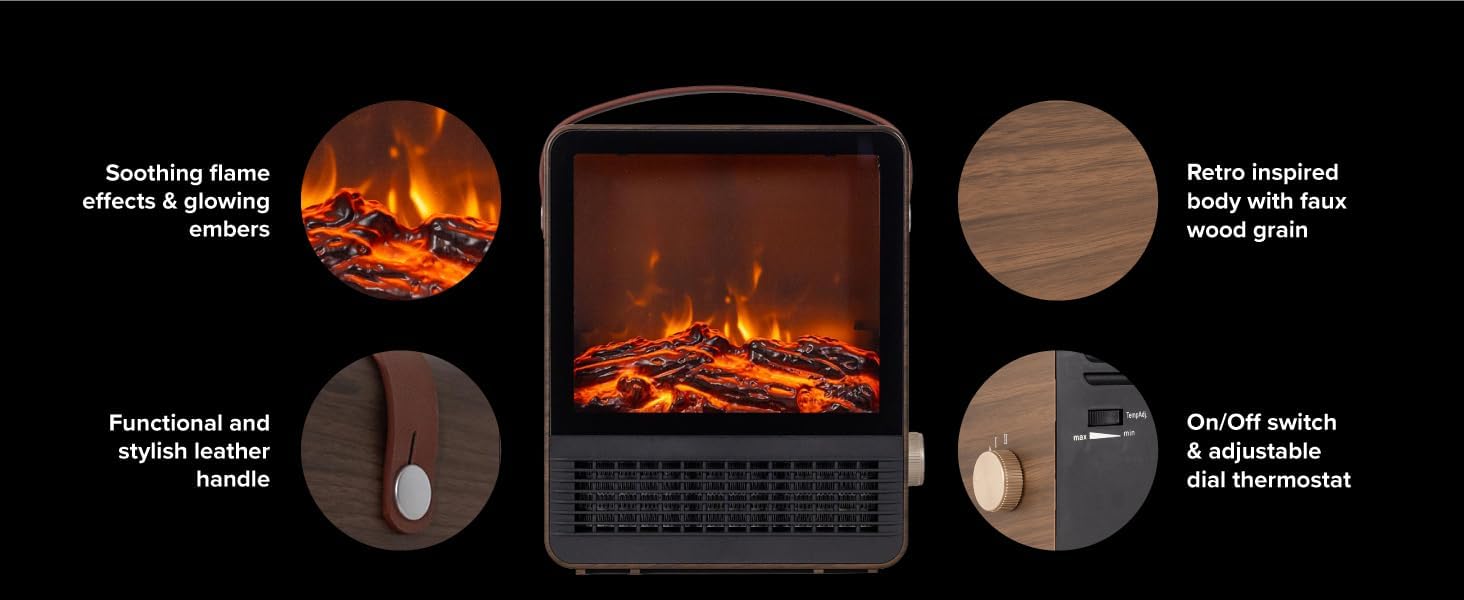 Hearth Brands Electric Fireplace with 3D Flame Effect